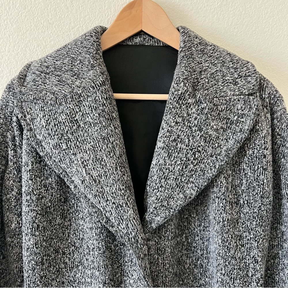 ATM Anthony Thomas Melillo Heathered Gray Oversized Fleece Over Coat Small - Picture 7 of 14